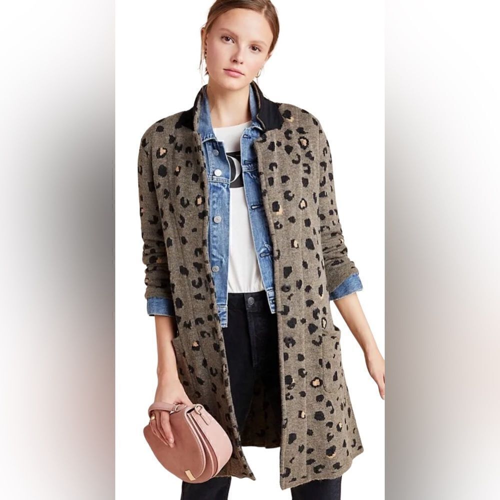 Aldomartins Leopard Sweater Jacket Size US Size 10
